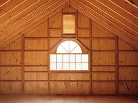 Loft Window in Modular Barn Loft.