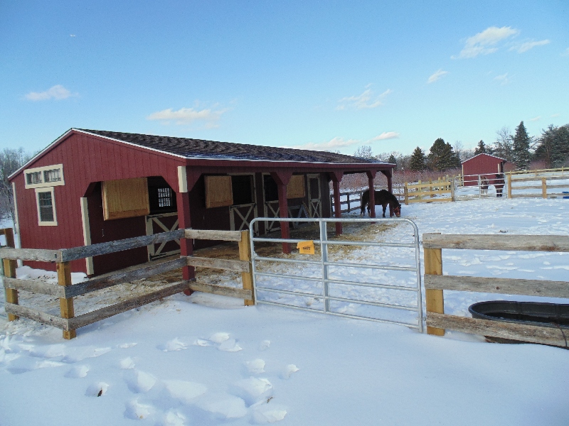 10x36-foot Shed Row with 10-foot Lean-To